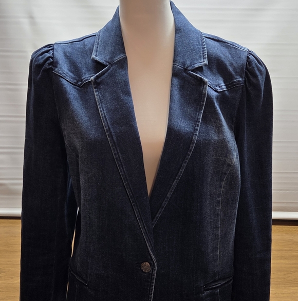 INC International Concepts Jackets & Blazers - INC Women's Puff-Sleeve Blue Denim Jean Jacket